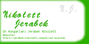 nikolett jerabek business card
